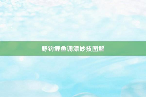 野钓鲤鱼调漂妙技图解